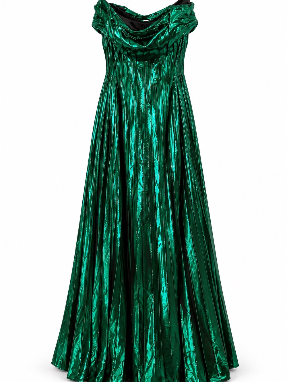 Emerald Green Metallic Maxi Dress size 8